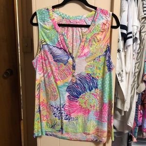 Lilly Pulitzer roar of the seas Essie tank size XL